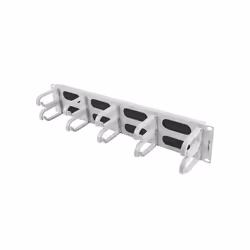 Lanberg AK-1204-S, Panneau de gestion de câbles, Gris, Métal, Plastique, 2U, 48,3 cm (19"), 482,6 mm