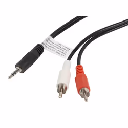 Lanberg CA-MJRC-10CC-0015-BK câble audio 1,5 m 3,5mm 2 x RCA Noir