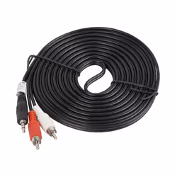 Lanberg CA-MJRC-10CC-0050-BK câble audio 5 m 3,5mm 2 x RCA Noir
