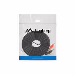 Lanberg CA-MJRC-10CC-0050-BK câble audio 5 m 3,5mm 2 x RCA Noir