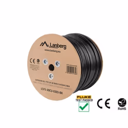 Lanberg LCF5-30CU-0305-BK câble de réseau Noir 305 m Cat5e F/UTP (FTP)