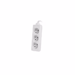 Lanberg PS0-03E-0150-W, 1,5 m, Intérieure, Type E, Blanc, 3 sortie(s) CA, 10 A