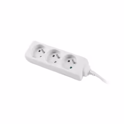 Lanberg PS0-03E-0150-W multiprise 1,5 m 3 sortie(s) CA Intérieure Blanc