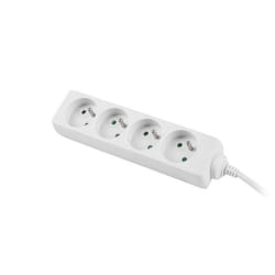 Lanberg PS0-04E-0150-W multiprise 1,5 m 4 sortie(s) CA Intérieure Blanc