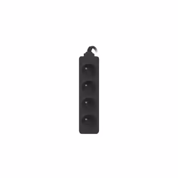 Lanberg PS0-04E-0150-BK, 1,5 m, Intérieure, Type E, Noir, 4 sortie(s) CA, 10 A