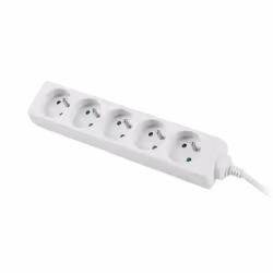 Lanberg PS0-05E-0150-W multiprise 1,5 m 5 sortie(s) CA Intérieure Blanc