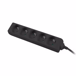 Lanberg PS0-05E-0150-BK, 1,5 m, Intérieure, Type E, Noir, 5 sortie(s) CA, 10 A
