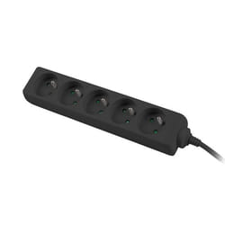 Lanberg PS0-05E-0150-BK multiprise 1,5 m 5 sortie(s) CA Intérieure Noir