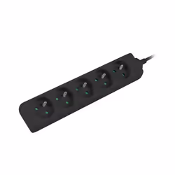 Lanberg PS0-05E-0150-BK multiprise 1,5 m 5 sortie(s) CA Intérieure Noir