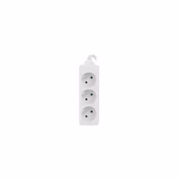 Lanberg PS0-03E-0300-W, 3 m, Intérieure, Type E, Blanc, 3 sortie(s) CA, 10 A