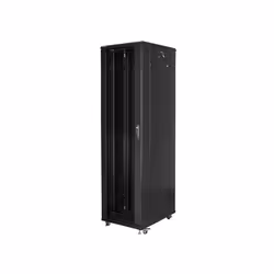 Lanberg FF01-8837-12B, Rack autonome, 37U, 800 kg, Verrouillage des touches, Rails de rack, Pieds réglables