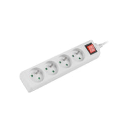 Lanberg PS1-04E-0150-W multiprise 1,5 m 4 sortie(s) CA Intérieure Blanc