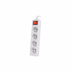 Lanberg PS1-04E-0150-W multiprise 1,5 m 4 sortie(s) CA Intérieure Blanc