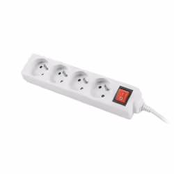 Lanberg PS1-04E-0150-W multiprise 1,5 m 4 sortie(s) CA Intérieure Blanc