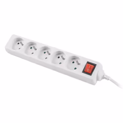 Lanberg PS1-05E-0150-W multiprise 1,5 m 5 sortie(s) CA Intérieure Blanc