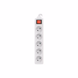 Lanberg PS1-05E-0150-W multiprise 1,5 m 5 sortie(s) CA Intérieure Blanc