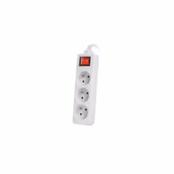 Lanberg PS1-03E-0300-W, 3 m, Intérieure, Type E, Blanc, 3 sortie(s) CA, 2500 W