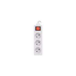 Lanberg PS1-03E-0300-W multiprise 3 m 3 sortie(s) CA Intérieure Blanc