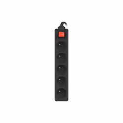 Lanberg PS1-05E-0300-BK multiprise 3 m 5 sortie(s) CA Intérieure Blanc