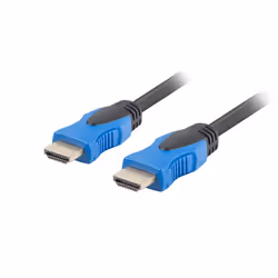 Lanberg CA-HDMI-20CU-0010-BK, 1 m, HDMI Type A (Standard), HDMI Type A (Standard), Compatibilité 3D, 18 Gbit/s, Noir