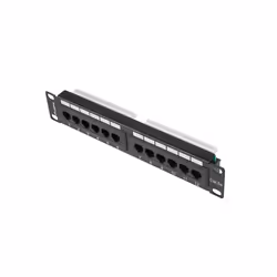 Lanberg PPU5-9012-B, RJ-45, Cat5, Cat5e, Noir, Métal, Montage de rack, 1U