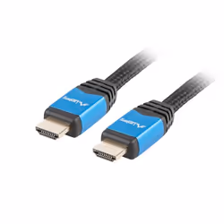 Lanberg CA-HDMI-20CU-0030-BL, 3 m, HDMI Type A (Standard), HDMI Type A (Standard), Compatibilité 3D, 18 Gbit/s, Noir