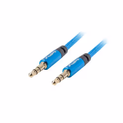 Lanberg CA-MJMJ-10CU-0030-BL câble audio 3 m 3,5mm Bleu