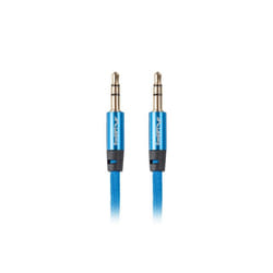 Lanberg CA-MJMJ-10CU-0020-BL câble audio 2 m 3,5mm Bleu