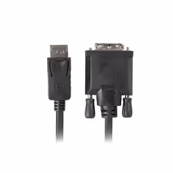 Lanberg CA-DPDV-10CU-0018-BK, 1,8 m, DisplayPort, DVI-D, Mâle, Mâle, 1920 x 1080 pixels