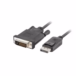 Lanberg CA-DPDV-10CU-0018-BK câble vidéo et adaptateur 1,8 m DisplayPort DVI-D Noir