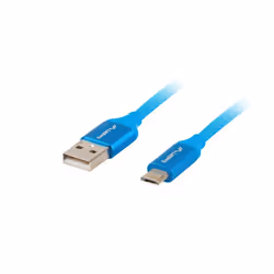 Lanberg CA-USBM-20CU-0018-BL câble USB 1,8 m USB 2.0 Micro-USB A USB A Bleu