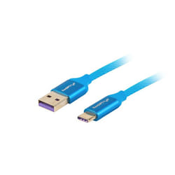 Lanberg CA-USBO-21CU-0010-BL câble USB 1 m USB 2.0 USB A USB C Bleu