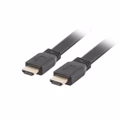 Lanberg CA-HDMI-21CU-0018-BK, 1,8 m, HDMI Type A (Standard), HDMI Type A (Standard), Compatibilité 3D, 18 Gbit/s, Noir