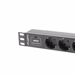 Lanberg PDU-03F-0200-BK unité de distribution d'énergie 3 sortie(s) CA 1U Noir