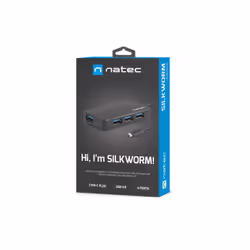 NATEC Silkworm USB 2.0 Type-C 5000 Mbit/s Noir