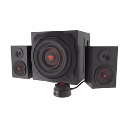 GENESIS Helium 610BT, 2.1 canaux, 60 W, Haut-parleur, Noir, Rouge, Avec fil, Rotatif