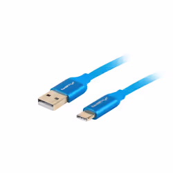 Lanberg CA-USBO-22CU-0005-BL câble USB 0,5 m USB 2.0 USB A USB C Bleu