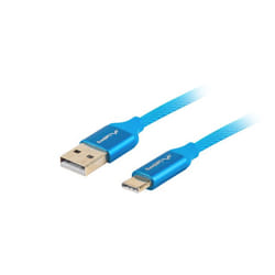 Lanberg CA-USBO-22CU-0010-BL câble USB 1 m USB 2.0 USB C USB A Bleu