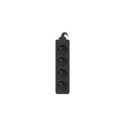 Lanberg PS0-04E-0100-IEC-BK multiprise 1 m 4 sortie(s) CA Intérieure Noir