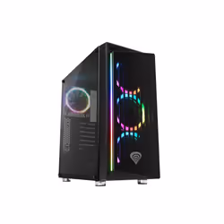 GENESIS Irid 400 RGB, Midi Tower, PC, Noir, ATX, micro ATX, Mini-ITX, Acrylonitrile-Butadiène-Styrène (ABS), Acier, Verre tre ...