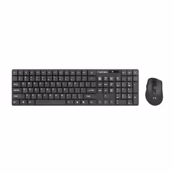 NATEC Stingray, Taille réelle (100 %), RF sans fil, Clavier à membrane, QWERTY, Noir, Souris incluse