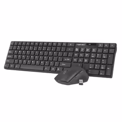 NATEC Stingray clavier Souris incluse RF sans fil QWERTY Anglais américain Noir