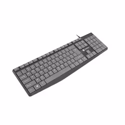NATEC NAUTILUS clavier maison/bureau USB QWERTY US International Noir, Gris