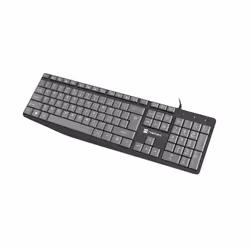 NATEC NAUTILUS clavier maison/bureau USB QWERTY US International Noir, Gris