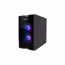 GENESIS Irid 353 ARGB, Micro Tower, PC, Noir, micro ATX, Mini-ITX, Acrylonitrile-Butadiène-Styrène (ABS), Acier, Verre trempé ...