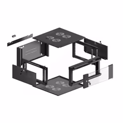 Lanberg WFFA-5604-10B étagère 4U Rack monté sur le mur Noir