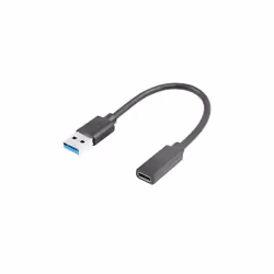 Lanberg AD-UC-UA-03, 0,15 m, USB type A, USB Type-C, USB 3.2 Gen 1 (3.1 Gen 1), 5000 Mbit/s, Noir