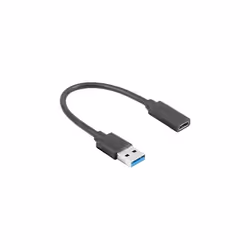 Lanberg AD-UC-UA-03 câble USB 0,15 m USB 3.2 Gen 1 (3.1 Gen 1) USB type A USB Type-C Noir