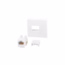 Lanberg WS-4545-RJ45K-W, Blanc, Polycarbonate (PC), Sans vis, Lanberg, RJ-45, Plaque d'adaptation Keystone