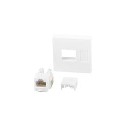 Lanberg WS-4545-RJ45K-W Plaque de commutation et obturateur Blanc